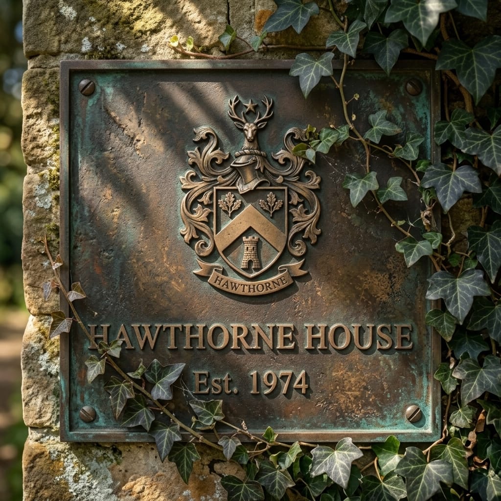Cast Bronze with Family Coat of Arms