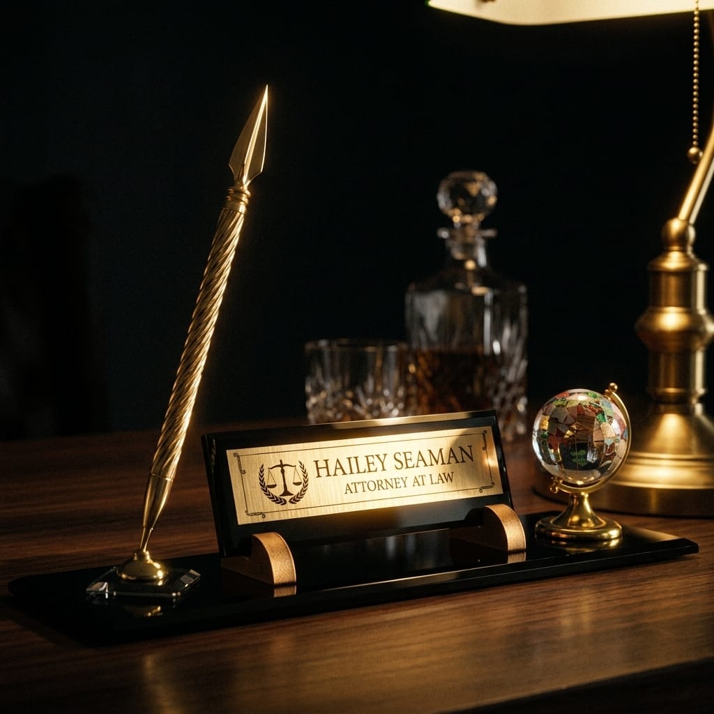 Counsel Desk Nameplate Set