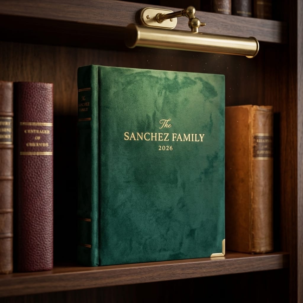 Velvet Photo Album with Gold Foil