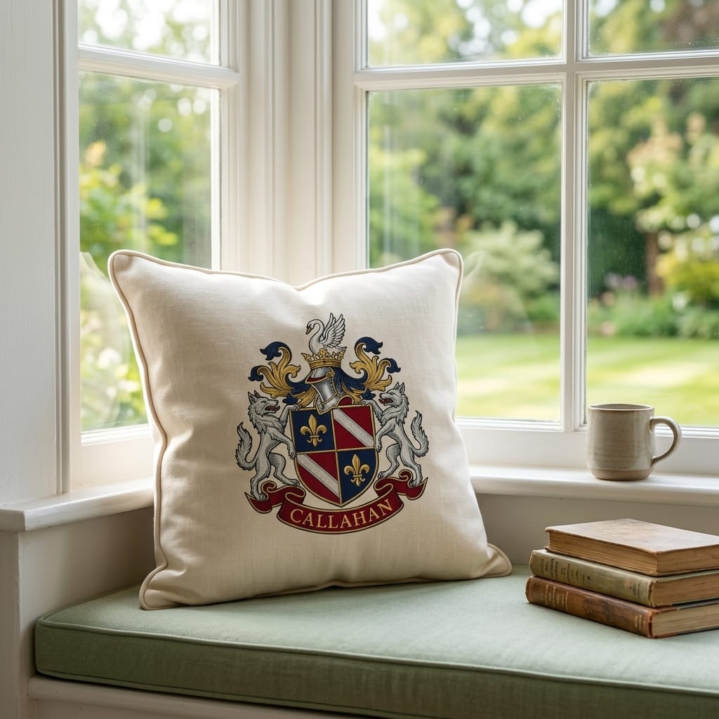 Custom Coat of Arms Pillow