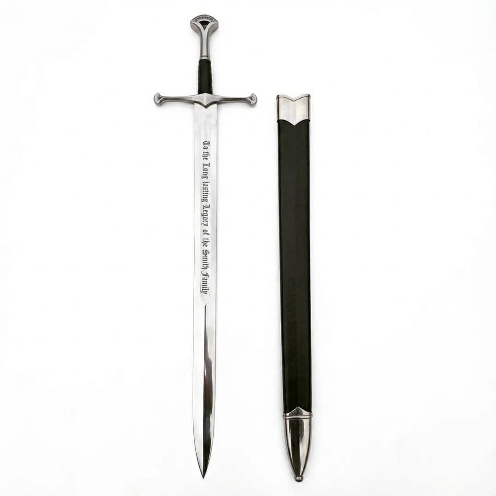 Family Engraved Medieval Sword