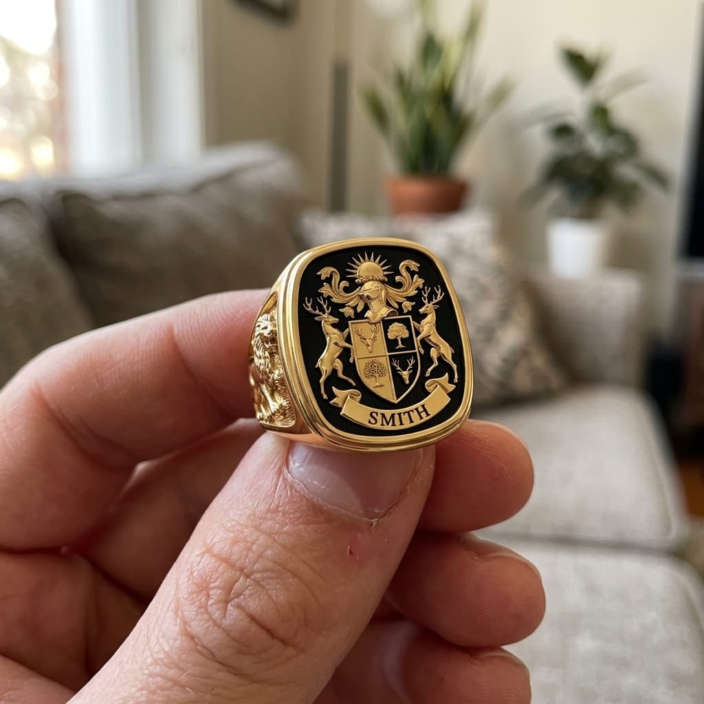 The Armorial Square Signet Ring