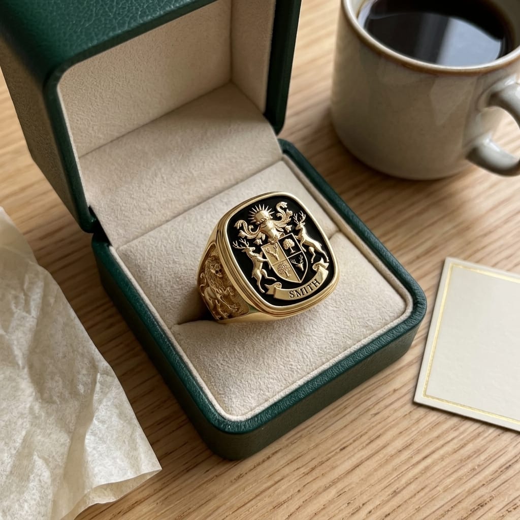 The Armorial Square Signet Ring