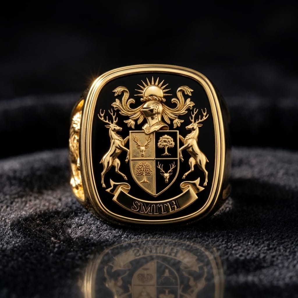 The Armorial Square Signet Ring