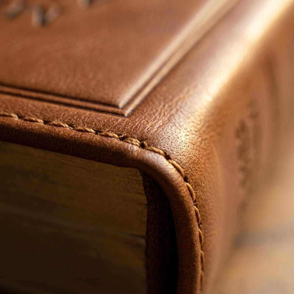 Personalized Leather Family Bible with Coat of Arms