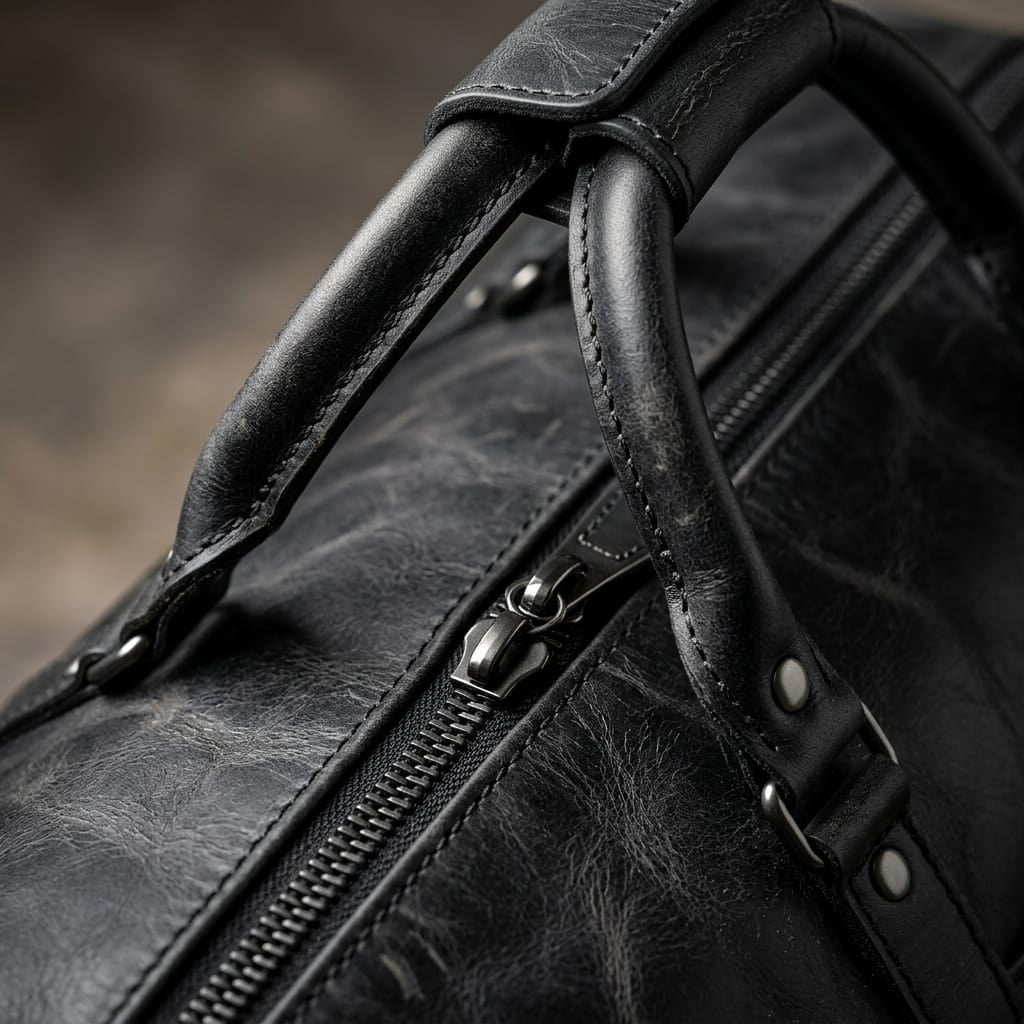 Personalized Engraved Leather Travel Bag