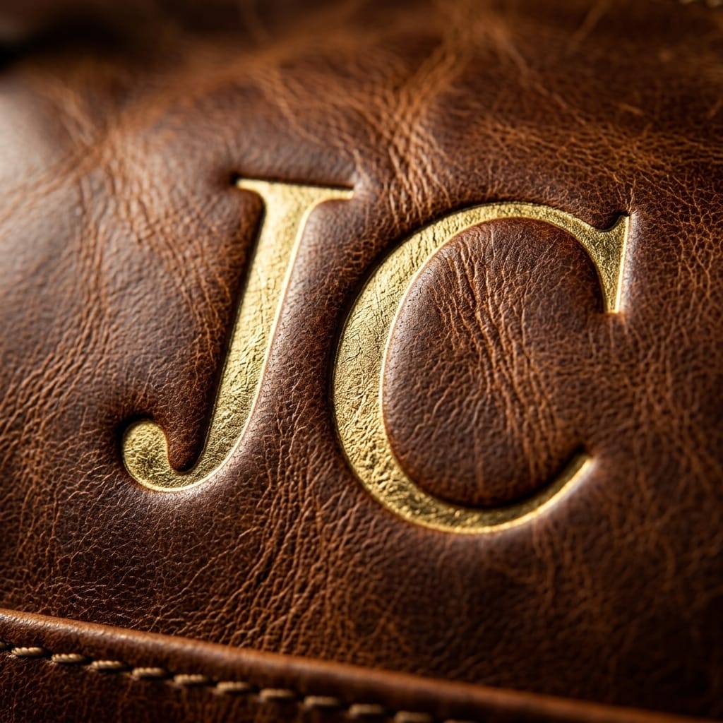 Personalized Engraved Leather Travel Bag