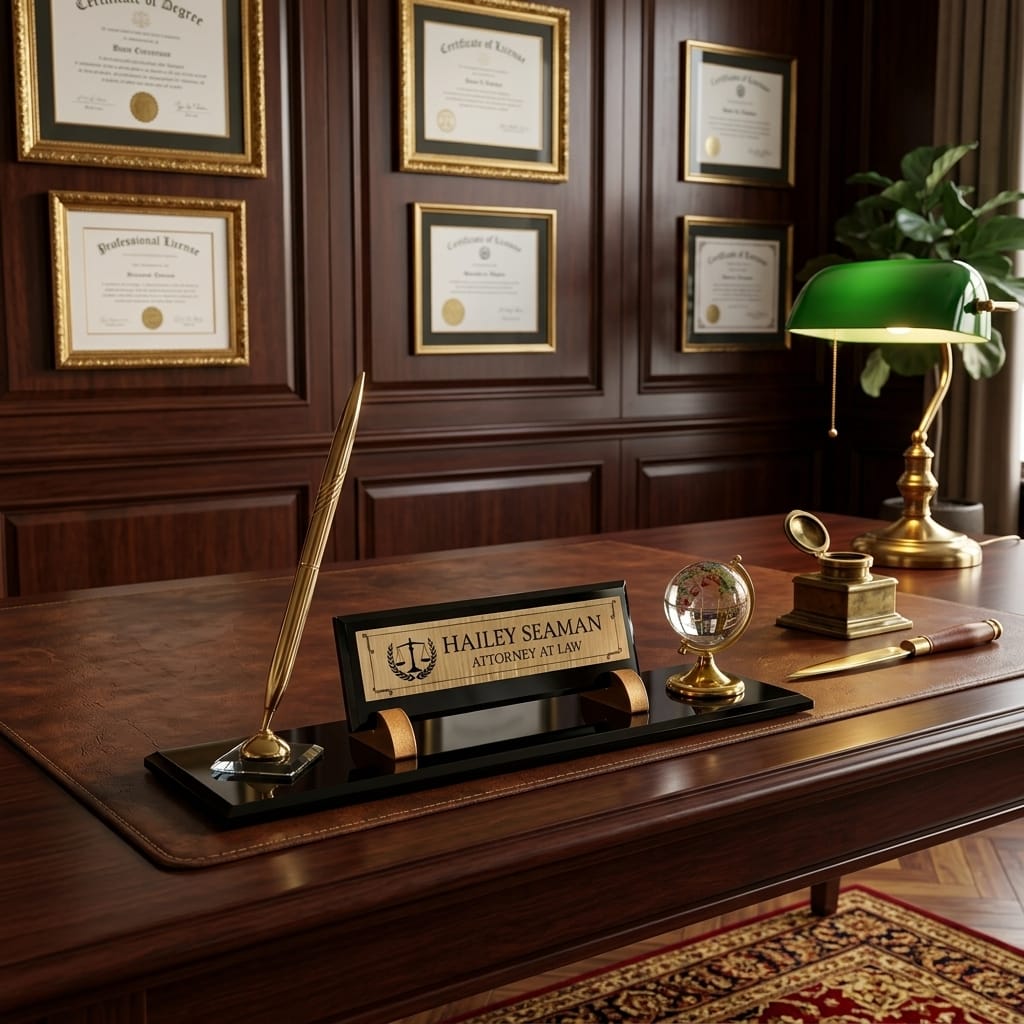 Counsel Desk Nameplate Set