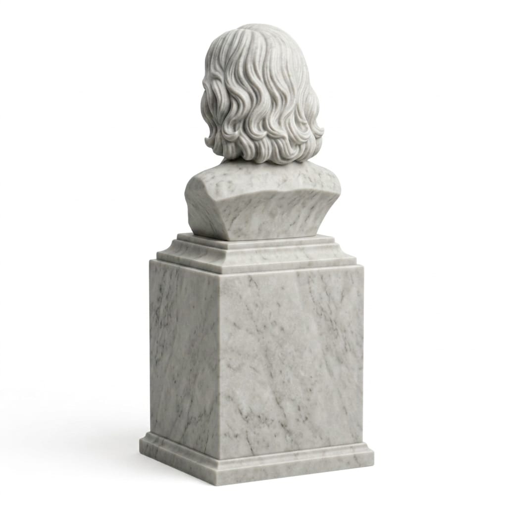 Sculpted Memorial Bust in Marble