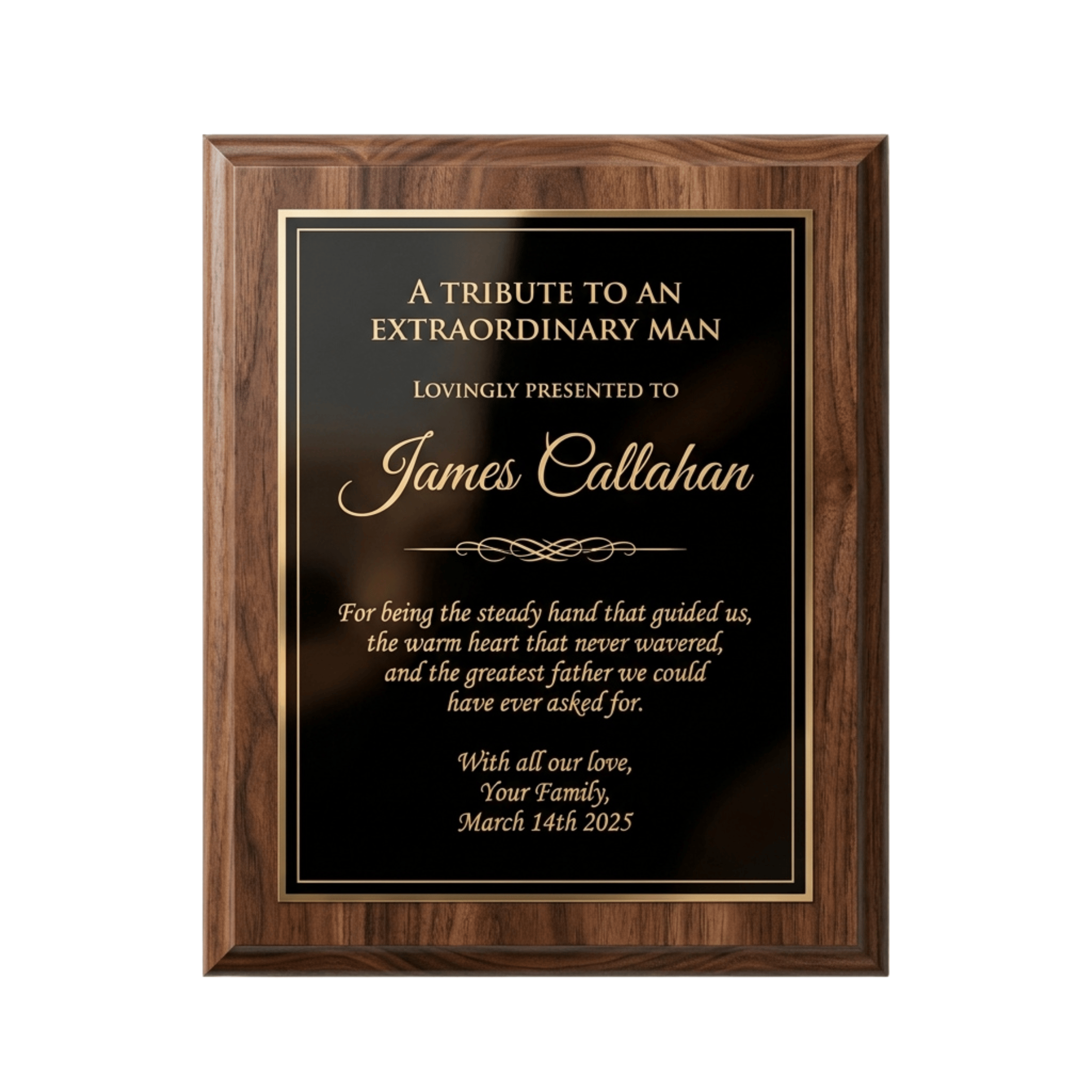 Personalized Recognition Award Plaque