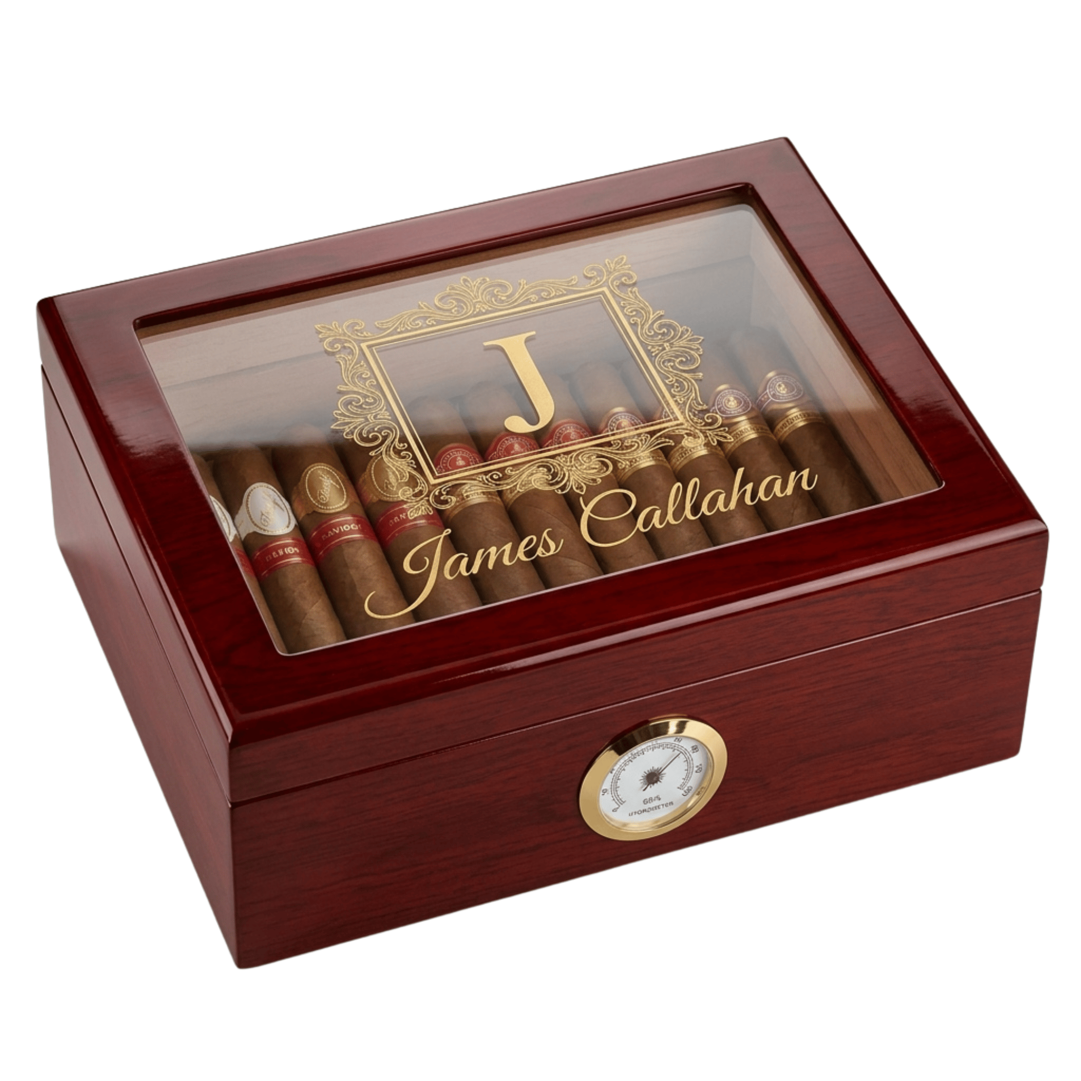 Custom Name Cigar Humidor Box