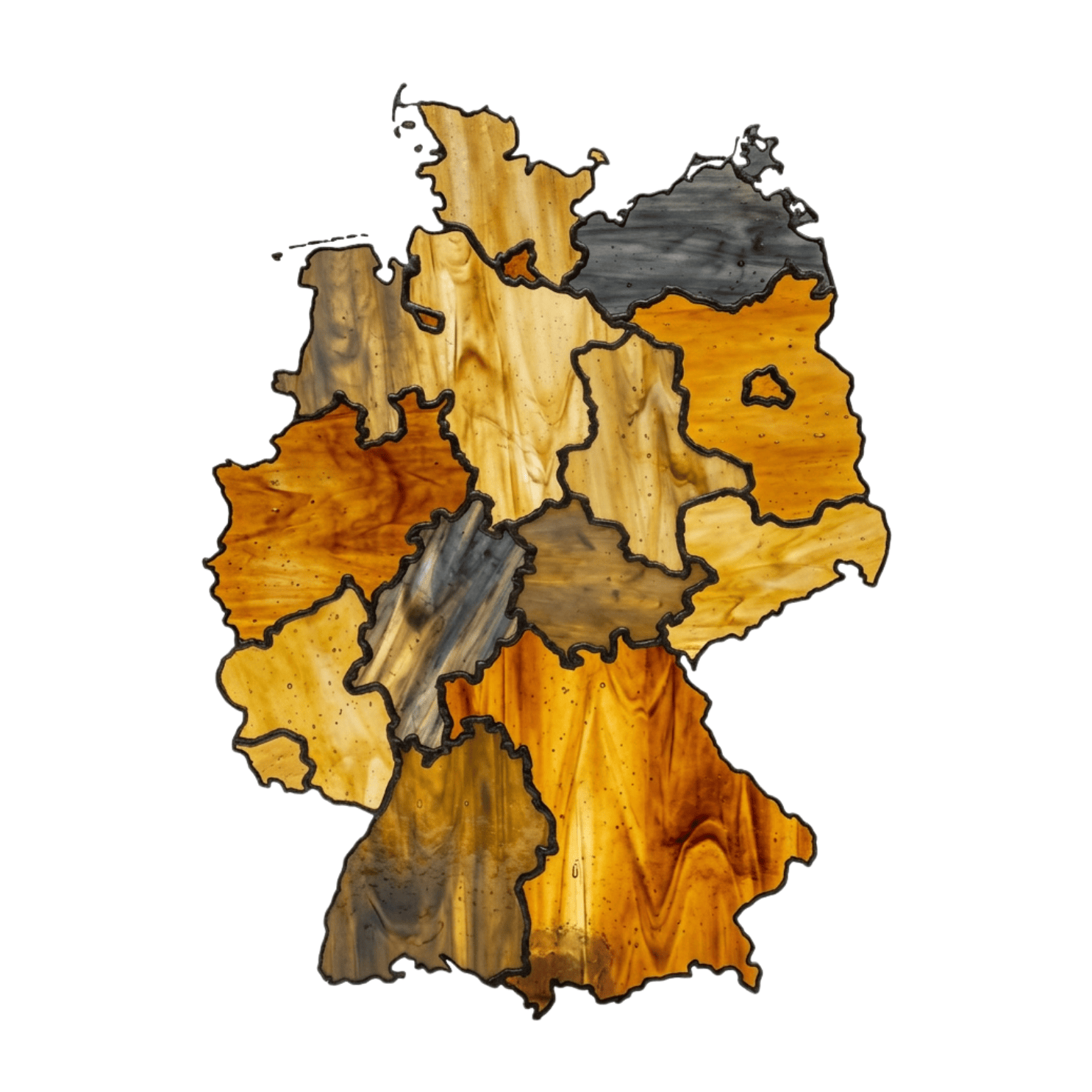 Stained Glass Map of Germany