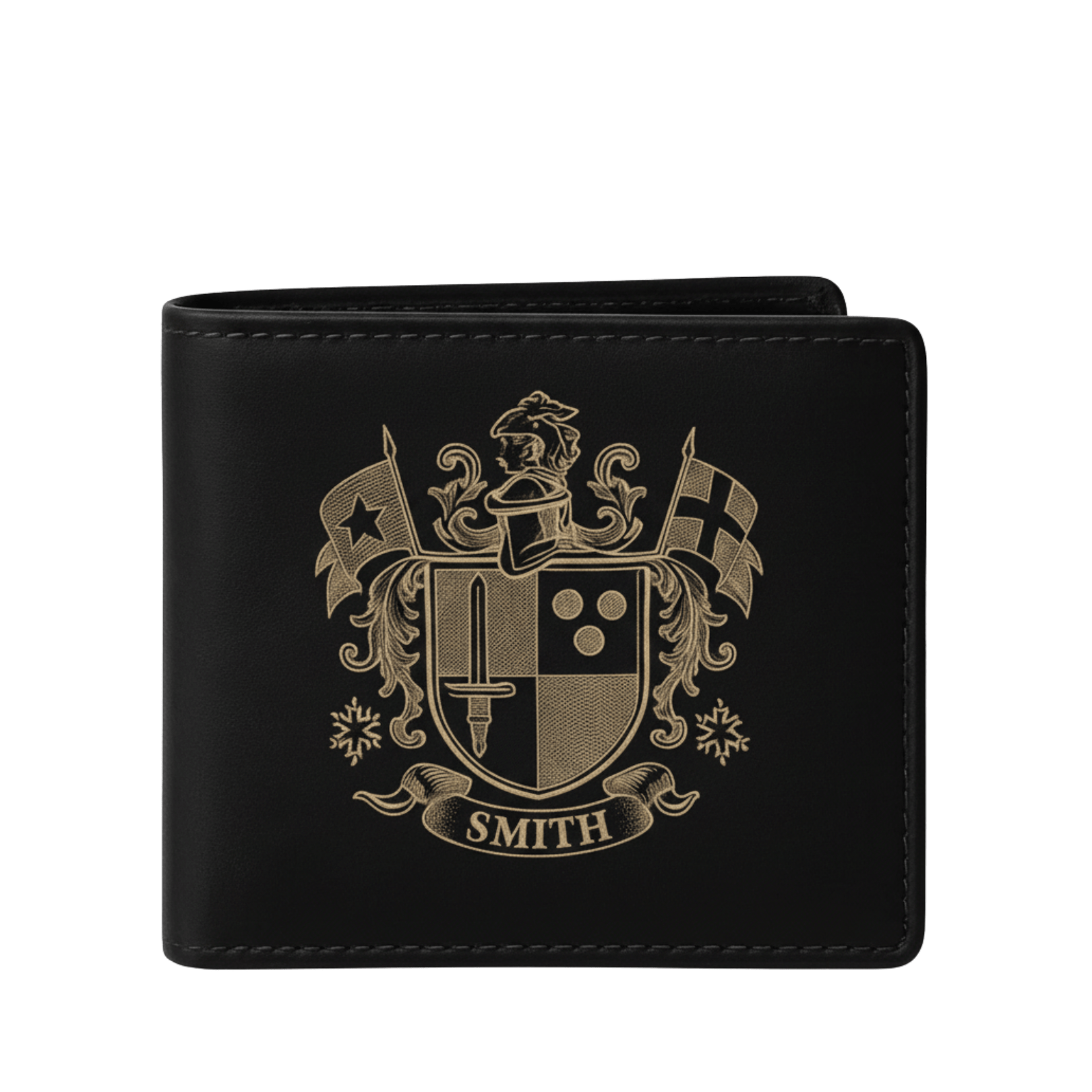 Leather Coat Of Arms Wallet