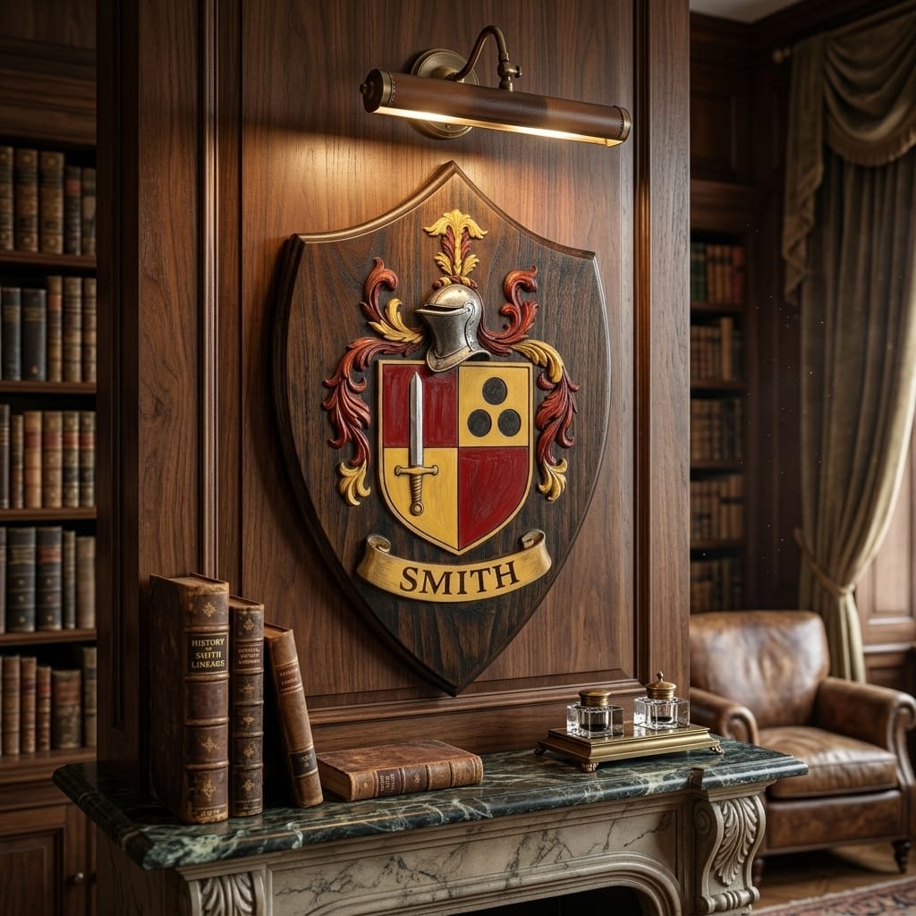 Family Crest Wood Plaque