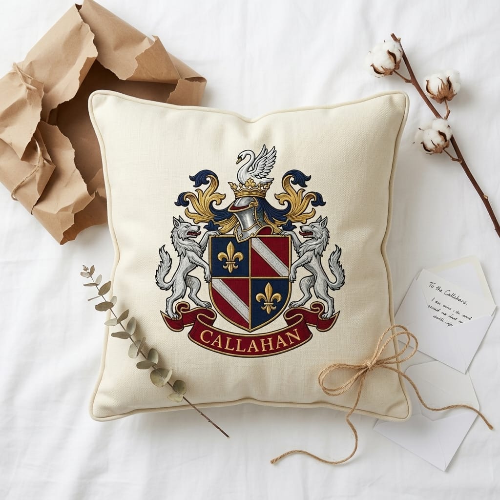 Custom Coat of Arms Pillow