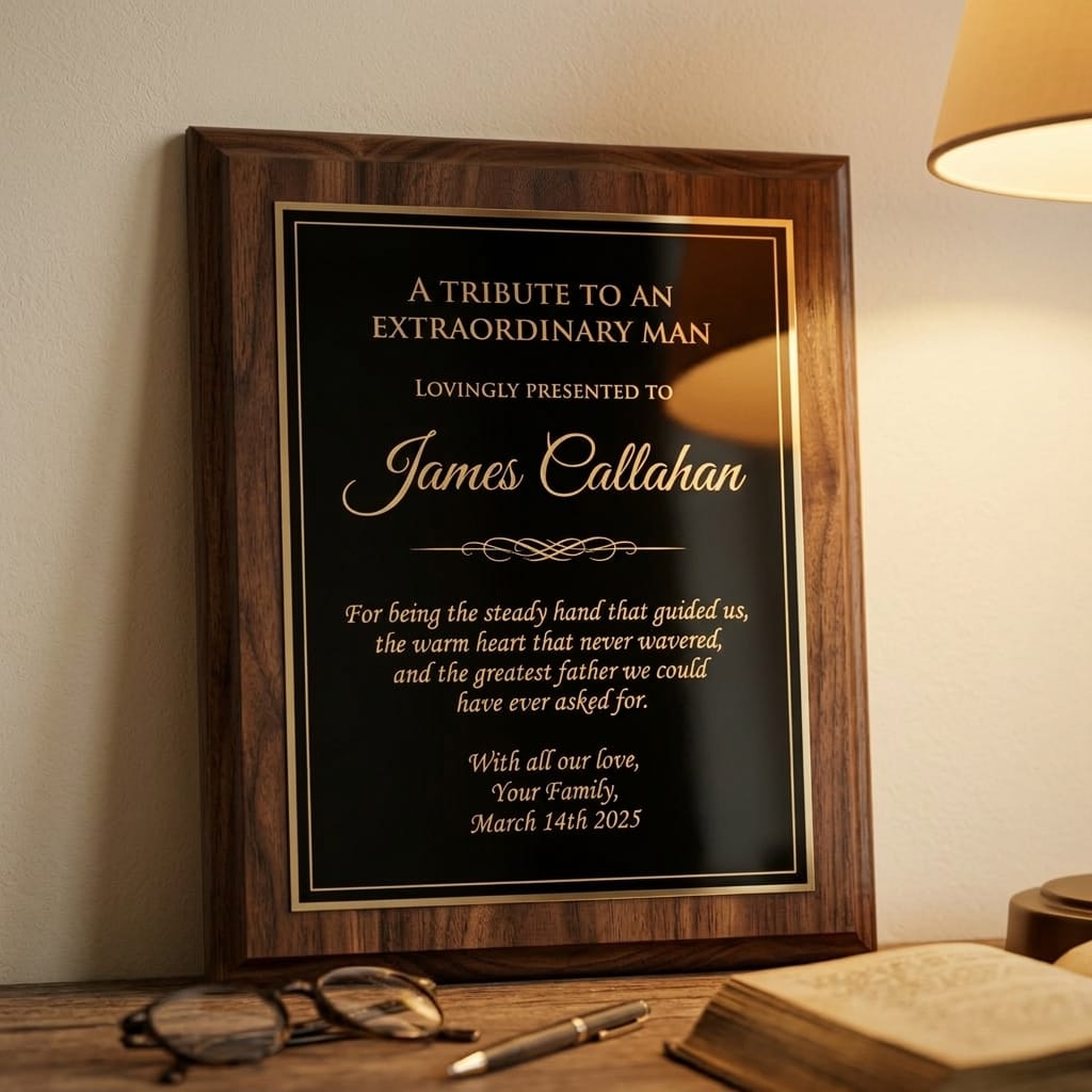 Personalized Recognition Award Plaque