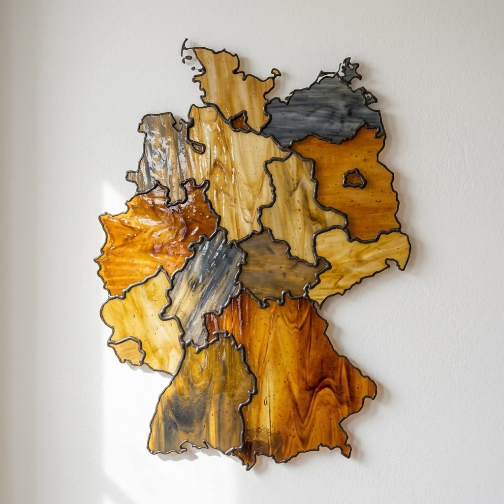 Stained Glass Map of Germany