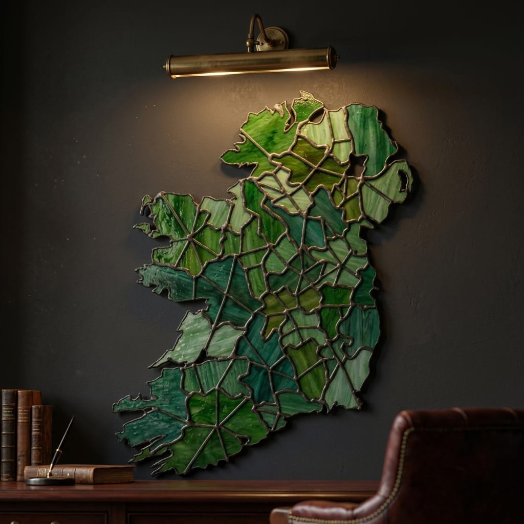 Stained Glass Map of Ireland