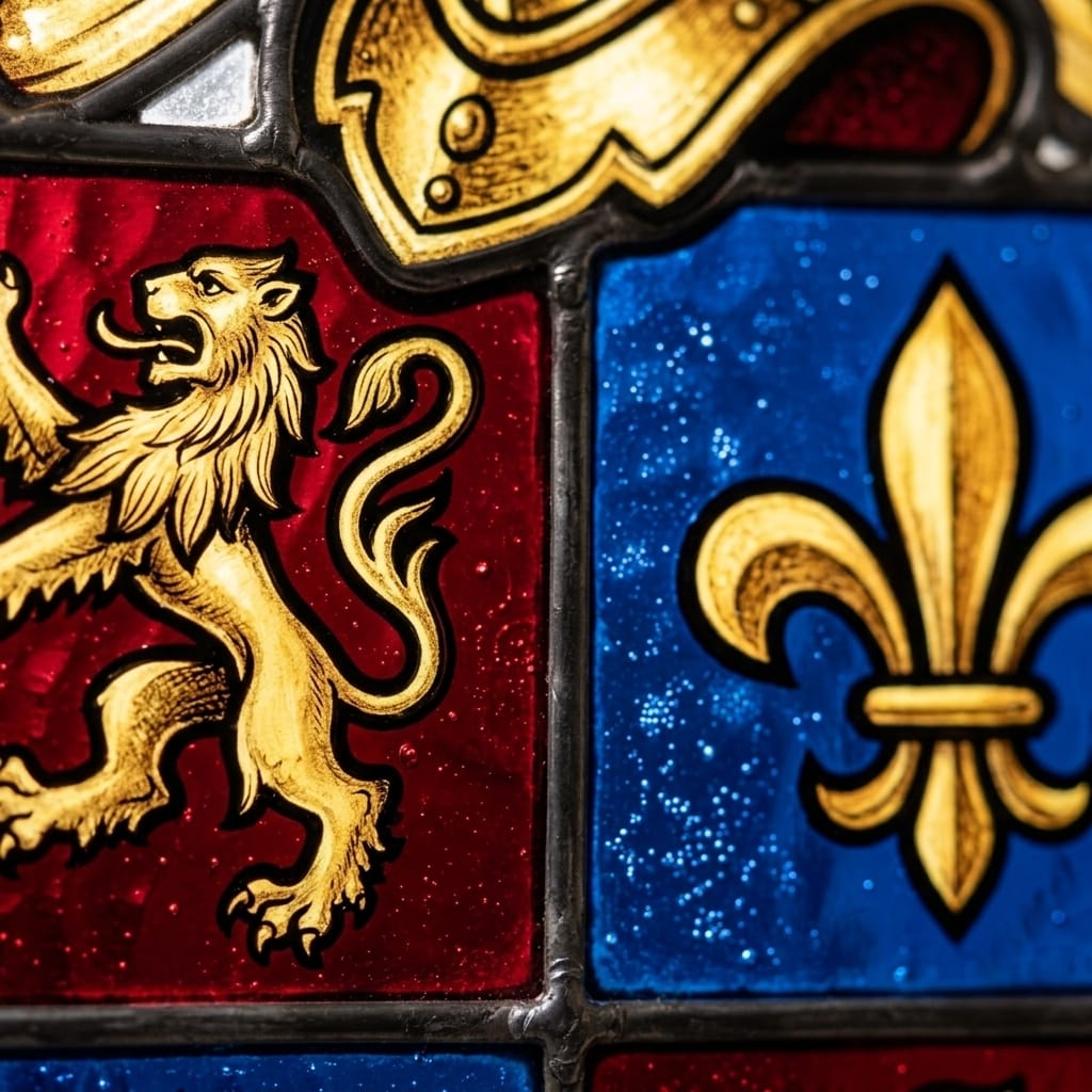 Hand-Cut Stained Glass Coat of Arms
