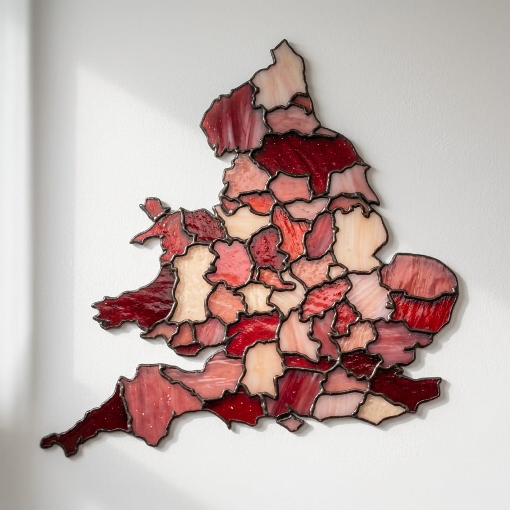 Stained Glass Map of England
