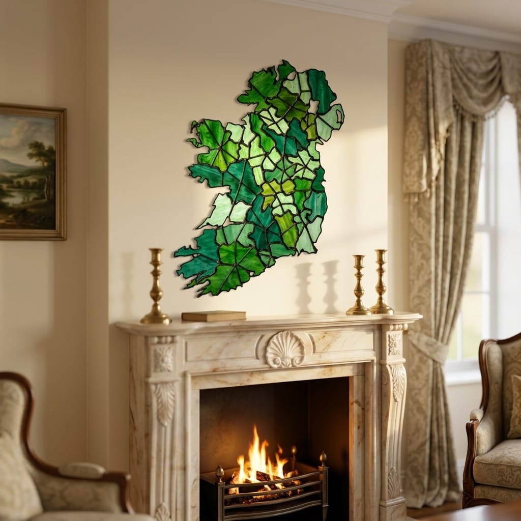 Stained Glass Map of Ireland