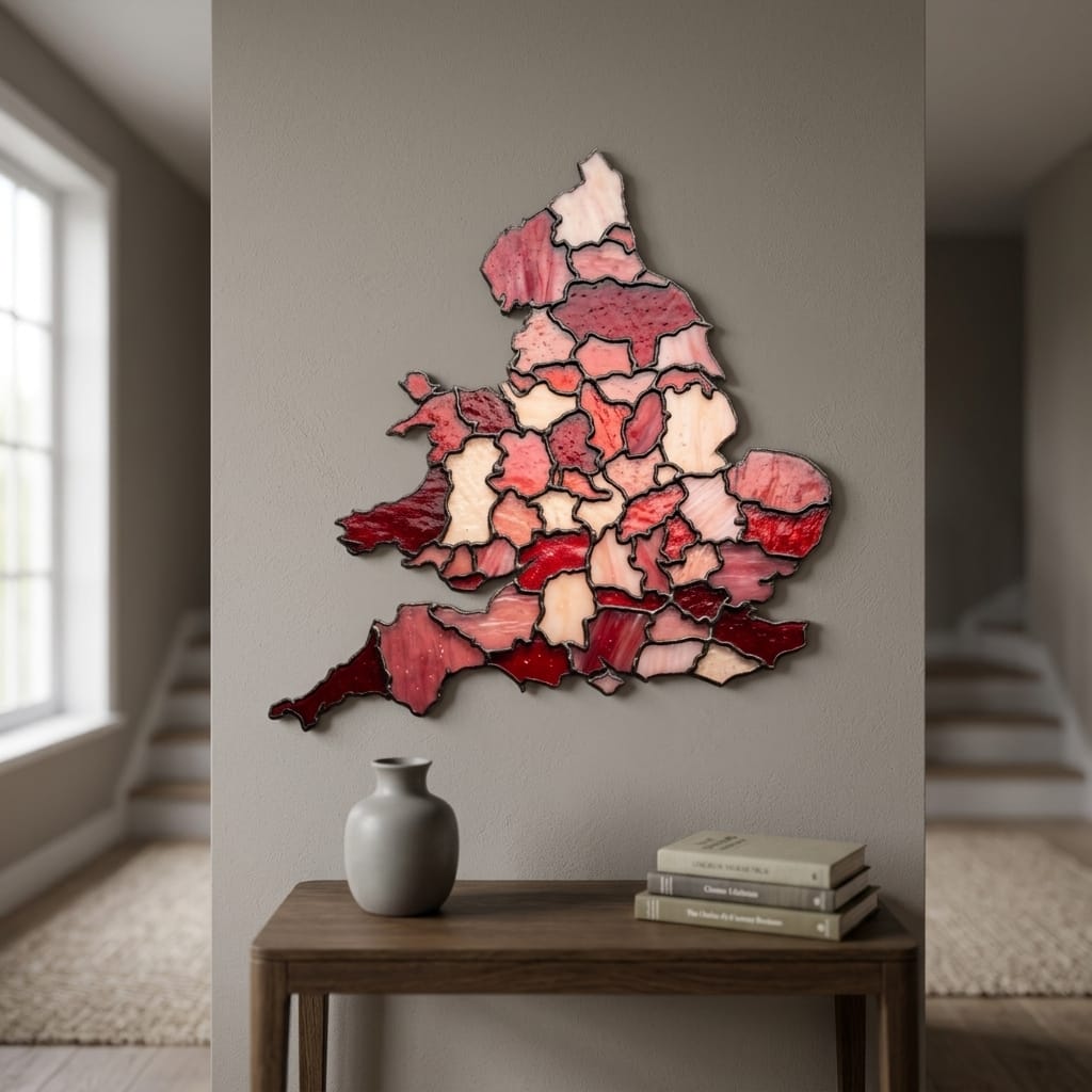 Stained Glass Map of England
