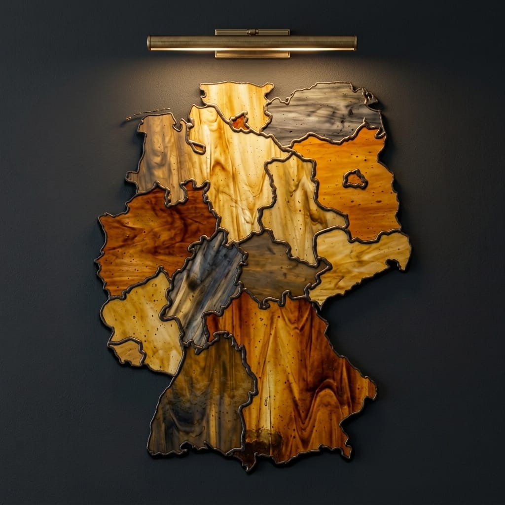 Stained Glass Map of Germany
