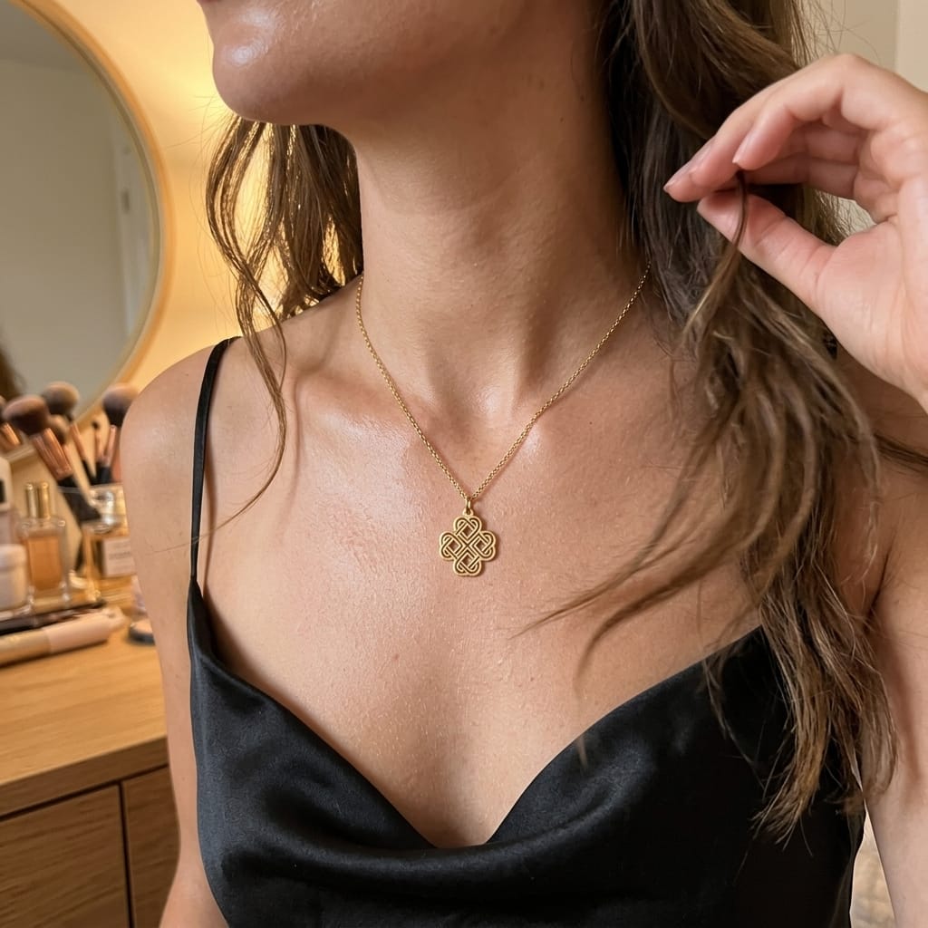 14K Gold Celtic Knot Necklace