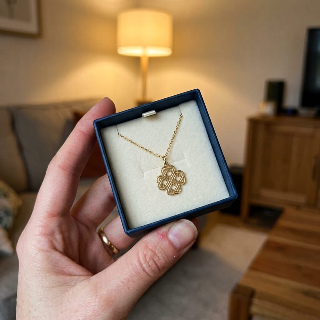 14K Gold Celtic Knot Necklace