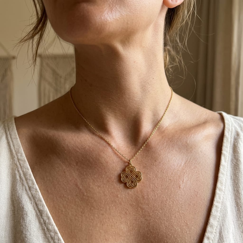 14K Gold Celtic Knot Necklace