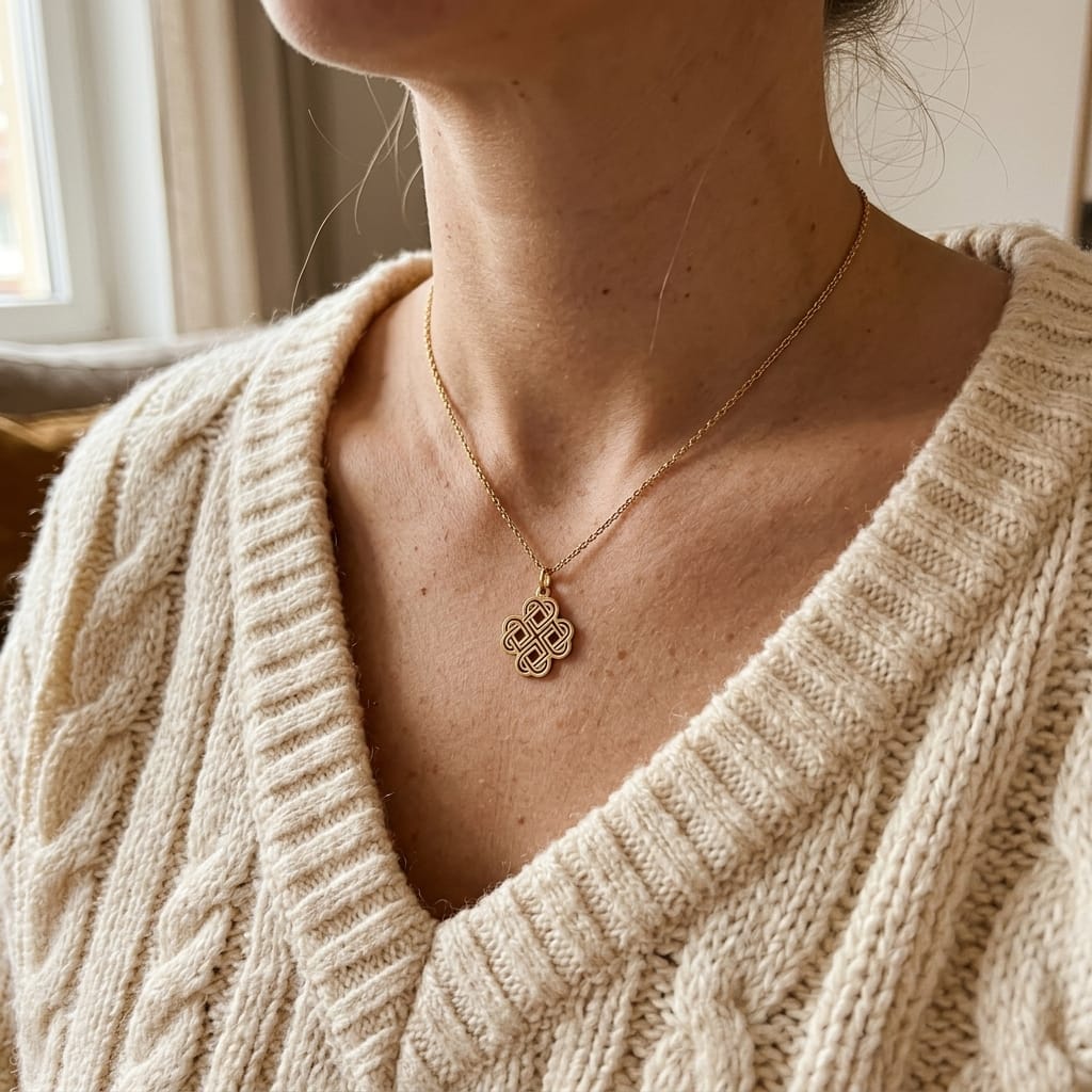 14K Gold Celtic Knot Necklace