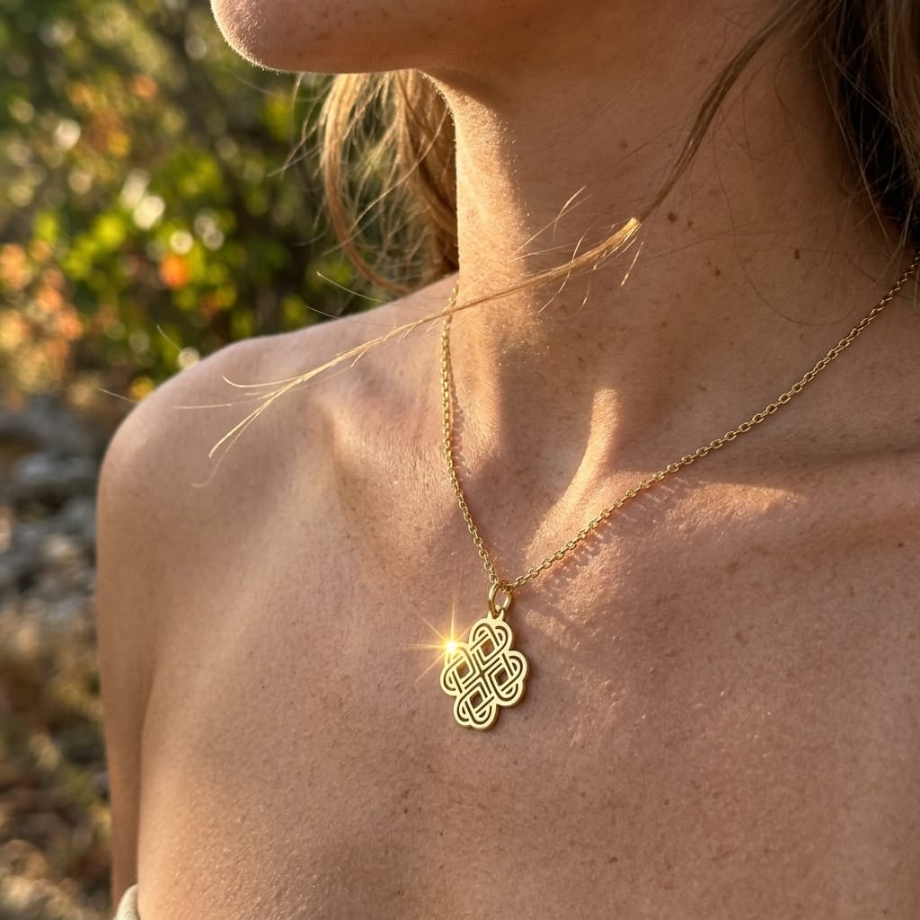 14K Gold Celtic Knot Necklace