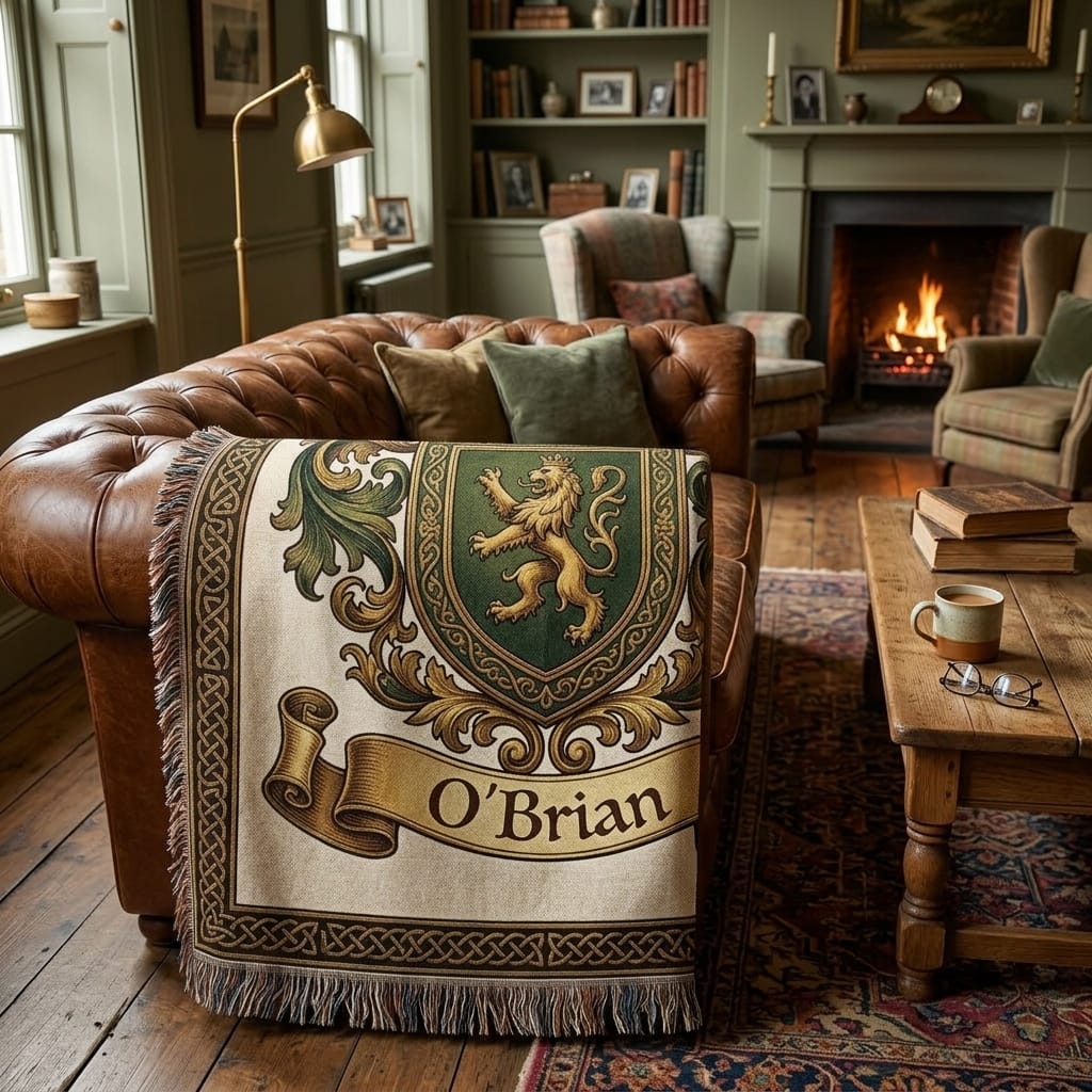 Family Crest Woven Blanket