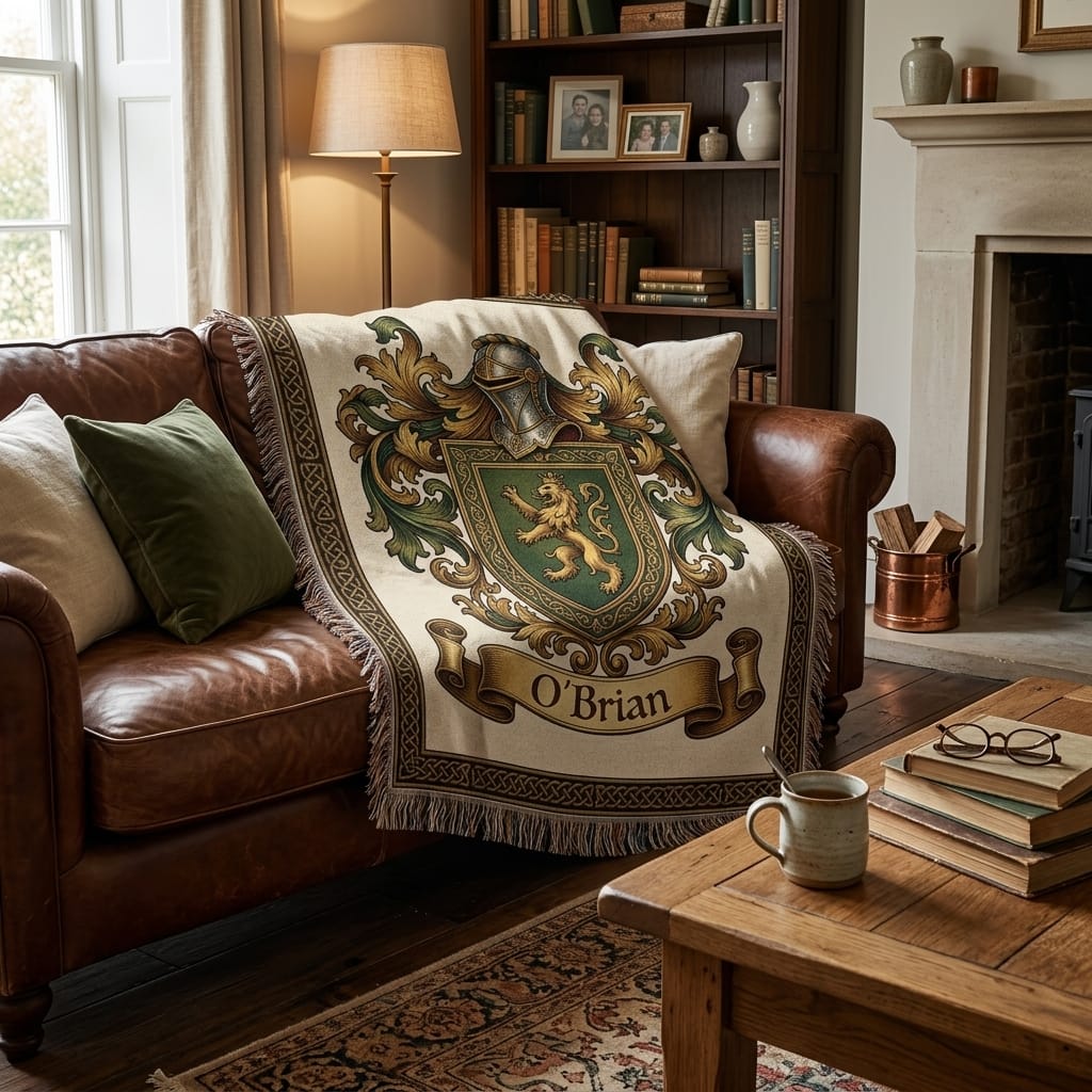 Family Crest Woven Blanket